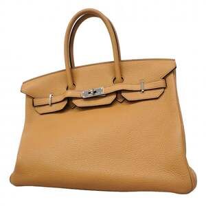Hermes Birkin 35 Handbag, Taurillon Clemence Leather, Chai, U Stamp, Women's,...